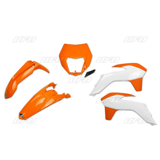 UFO KTM EXC/EXC-F PLASTIC SET '14-'16 OEM COLOR '16 (ORANGE/WHITE) (KT524E999X)