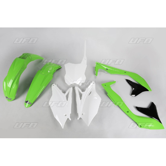UFO PLASTIKINIŲ DALIŲ RINKINYS KAWASAKI KXF 450 '16-'17 OEM SPALVA (ŽALIA/BALTA/JUODA) (KA223E999)