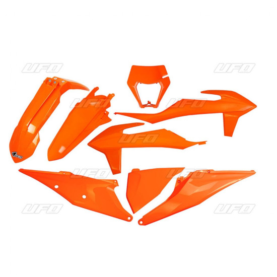 UFO PLASTIC SET KTM EXC 125 '20-'21, EXC 250 / 300 TPI '20-'23, EXC-F 250 / 350 / 450 / 500 '20-'23 WITH LAMP COVER ORAN