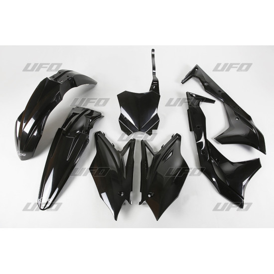 UFO PLASTIC SET KAWASAKI KXF 250 '17 BLACK (KA224E001)