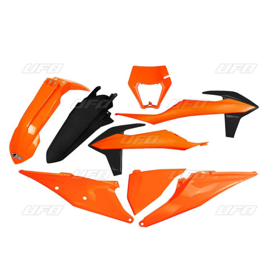 UFO PLASTIKINIS RINKINYS KTM EXC 125 '20-'21, EXC 250/300 TPI '20-'23, EXC-F 250/350/450/500 '20-'23 SU ŽIBINTŲ DANGTELI