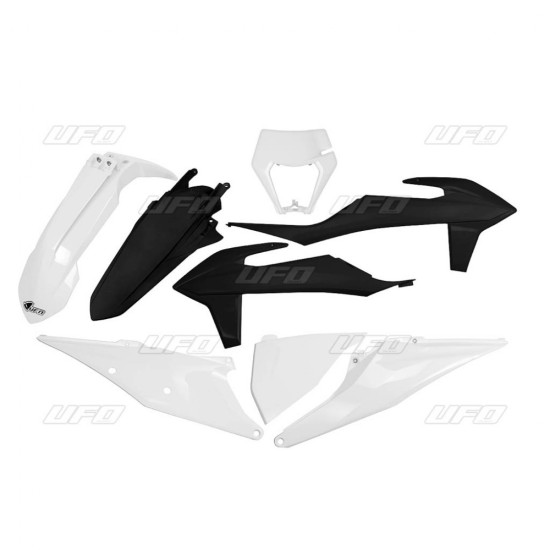 UFO PLASTIC SET KTM EXC 125 '20-'21, EXC 250 / 300 TPI '20-'23, EXC-F 250 / 350 / 450 / 500 '20-'23 WITH LAMP GUARD COLO