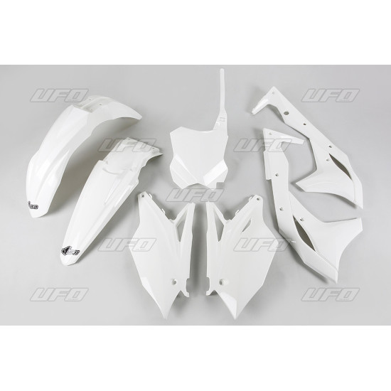 UFO PLASTIC SET KAWASAKI KXF 250 '17 COLOR WHITE (KA224E047)
