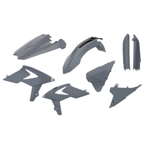 POLISPORT SALE BETA 2T/4T PLASTIC SET '18-'19 INCLUDING SHOCK ABSORBER COVERS (8398700005) COLOUR NARDO GREY