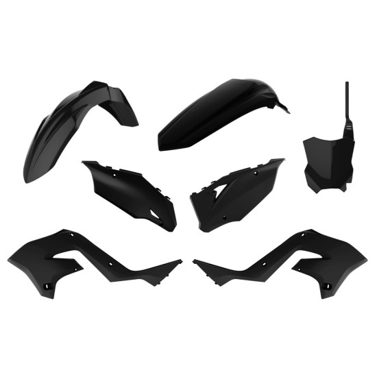 POLISPORT PLASTIC SET KAWASAKI KX 125 / 250 '03-'08 (RESTYLING ON KXF 450 '22) BLACK
