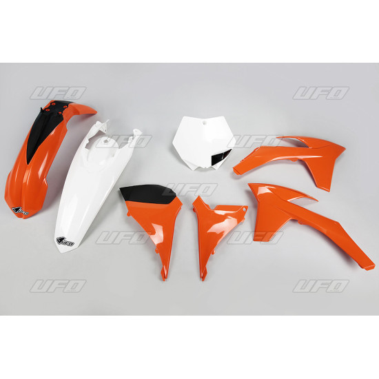 UFO PLASTIC SET KTM SXF '11-'12, SX '12 OEM COLOR (ORANGE/WHITE) (KT510E999)