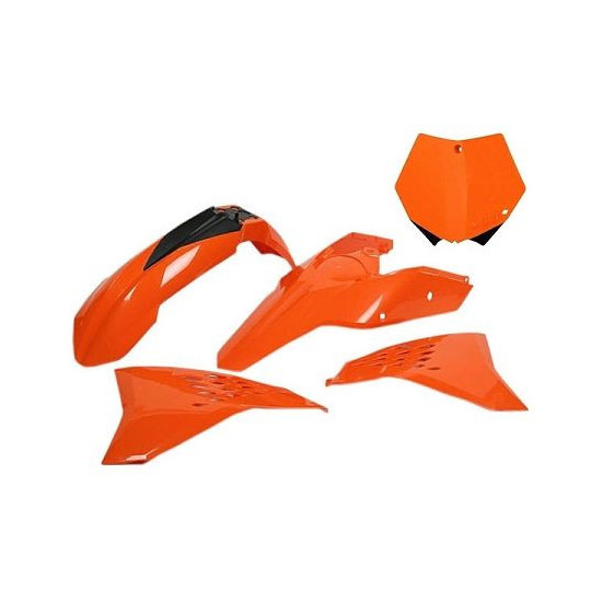 UFO PLASTIC SET KTM SX 85 '13-'17 OEM COLOR '13-'14 (ORANGE) (KT514E999)