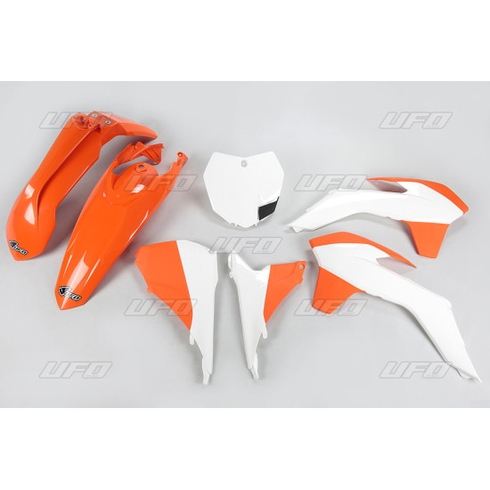 UFO PLASTIC SET KTM SX/SXF '13-'15, SX 250 '16, OEM COLOR '15 (ORANGE/WHITE) (KT515E999W)