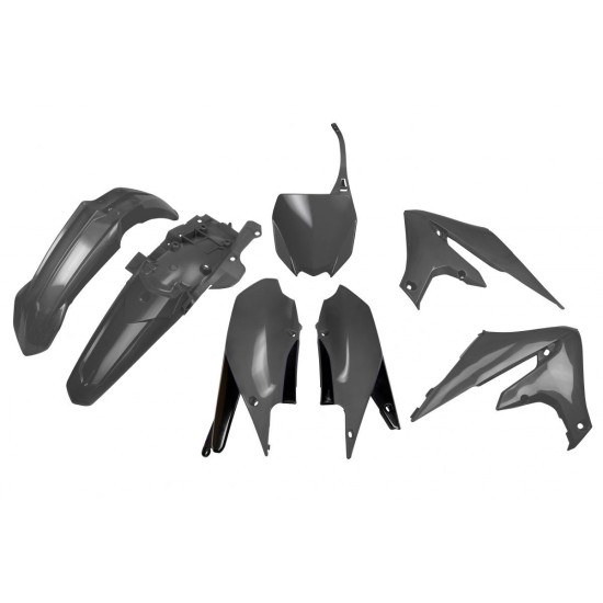 UFO PLASTIKINIŲ DALIŲ RINKINYS YAMAHA YZF 250 '19-'23, YZF 450 '18-'22 PILKAS