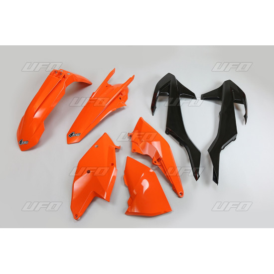 UFO KTM EXC/EXC-F TPI '17-'19 PLASTIC SET, '17 '19 OEM COLOR (ORANGE/BLACK) (KT518E999)
