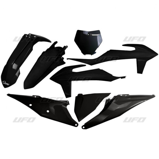 UFO PLASTIKINIS RINKINYS KTM SX 125 / 150 / 250 '19-'22, SXF (SX-F) 250 / 350 / 450 '19-'22, JUODA SPALVA (KT522E001)