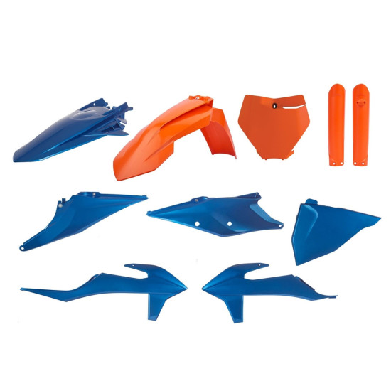 POLISPORT PLASTIC SET (FULL KIT) KTM SX / SX-F '19-'22 INCLUDES FRONT PLATE (8666400001) AND SHOCK ABSORBER COVERS (8398