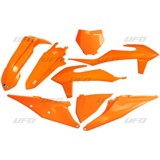 UFO PLASTIC SET KTM SX 125 / 150 / 250 '19-'22, SXF (SX-F) 250 / 350 / 450 '19-'22 ORANGE (KT522E127)