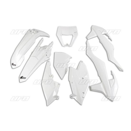 UFO KTM EXC / EXC-F TPI '17-'19 PLASTIC SET WITH LAMP COVER WHITE (KT523E047)