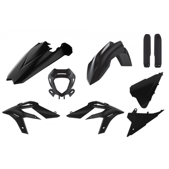 POLISPORT PLASTIC SET BETA X-TRAINER '20-'22 INCLUDING LAMP COVER (8667300002) AND SHOCK ABSORBER COVERS (8398700003) BL