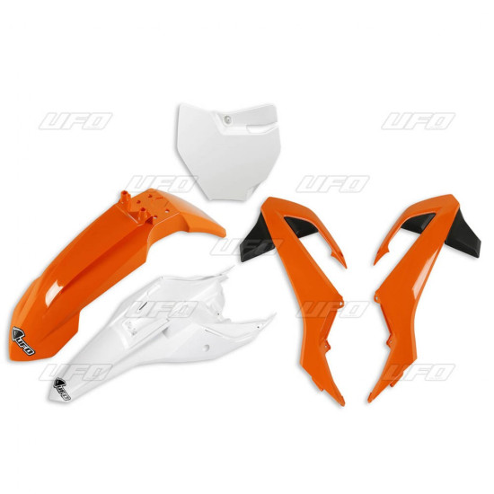 UFO PLASTIC SET KTM SX 65 '16-'23 OEM COLOR 16' AND 18' (ORANGE / WHITE) (KT526E999)