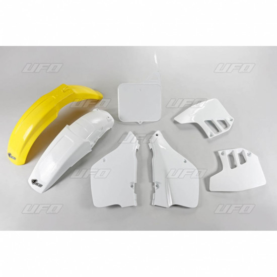 UFO PLASTIC SET SUZUKI RM 250 '92 OEM COLOR (WHITE/YELLOW) (SU396E999)