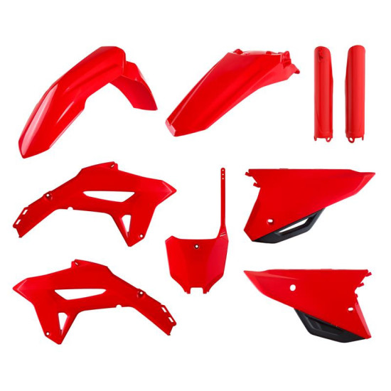 POLISPORT PLASTIKINIS RINKINYS (PILNAS RINKINYS) HONDA CRF 250R '22-'24 CRF 450R '21-'24 ĮSKAITANT PRIEKINĘ PLOKŠTELĘ (8