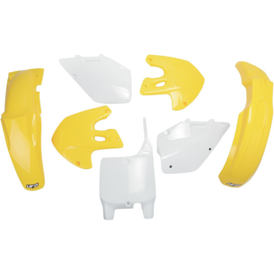 UFO PLASTIC SET SUZUKI RM 125 / 250 '99-'00 OEM COLOR (WHITE / YELLOW) (SU400E999)