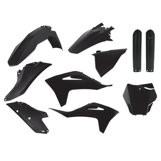 POLISPORT PLASTIC SET GAS GAS MC / MC-F '21-'23 INCLUDING SHOCK ABSORBER COVERS (8398600011) BLACK
