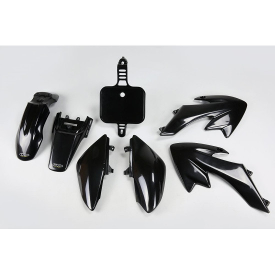 UFO PLASTIC SET HONDA CRF 50 '04-23, BLACK