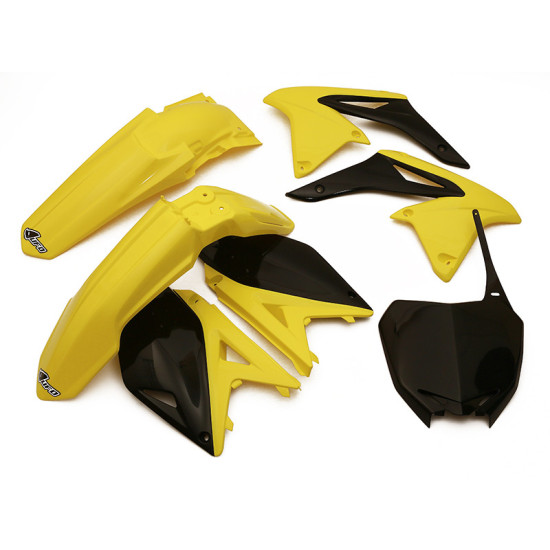 UFO PLASTIKINIS KOMPLEKTAS SUZUKI RMZ 250 '10-'18 OEM SPALVA '11-'12 (GELTONA/JUODA) (SU413E999)