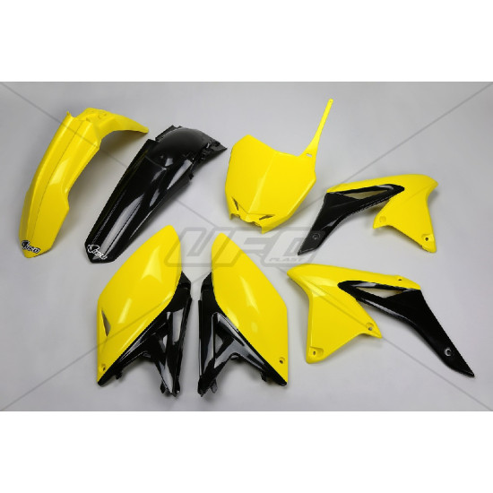 UFO PLASTIC SET SUZUKI RMZ 250 '10-'18 OEM COLOR '14-'16 (YELLOW/BLACK) (SU416E999)