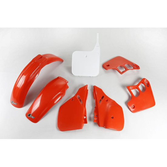 UFO PLASTIC SET HONDA CR 125 '89-90, OEM COLOR '90 (RED/WHITE)