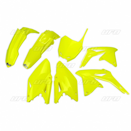 UFO PLASTIKINIS KOMPLEKTAS SUZUKI RMZ 450 '08-17 GELTONOS FLUO SPALVOS (SU417DFLU)