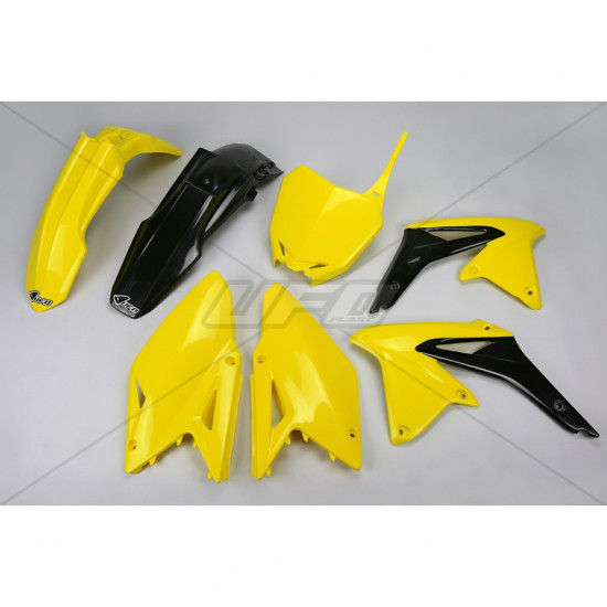 UFO PLASTIKINIS KOMPLEKTAS SUZUKI RMZ 450 '08-'17 OEM SPALVA '16 (GELTONA/JUODA) (SU417E999)
