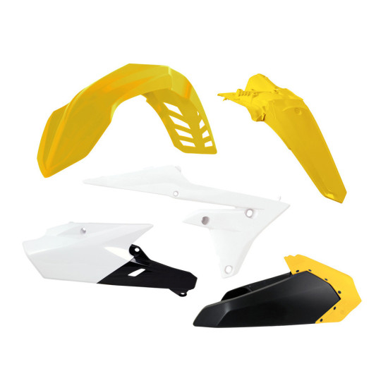 RACETECH (RTECH) PLASTIKINIŲ DALIŲ RINKINYS YAMAHA WRF 250 (15-19), WRF 450 (16-19) SPALVA BALTA JUODA GELTONA RIBOTAS L