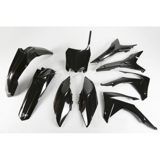 UFO PLASTIC SET HONDA CRF 250R '14-17, CRF 450R '13-16 WITH AIR FILTER COVERS BLACK