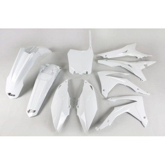 UFO PLASTIKINIS RINKINYS HONDA CRF 250R '14-17, CRF 450R '13-16 SU ORO FILTRO DANGTELIAIS, BALTI