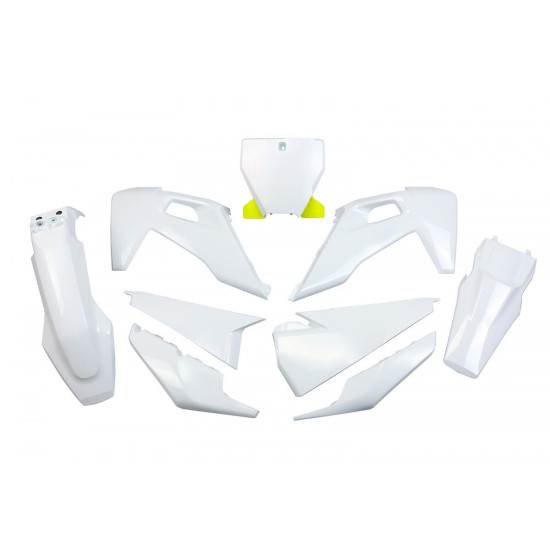 UFO PLASTIKINIS RINKINYS HUSQVARNA TC 125 / 250 '19-'22, FC 250 / 350 / 450 '19-'22 OEM SPALVA '22 (BALTA)