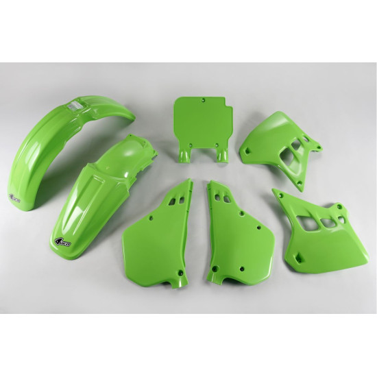 UFO PLASTIC SET KAWASAKI KX 250 '90-91, OEM COLOR (GREEN)