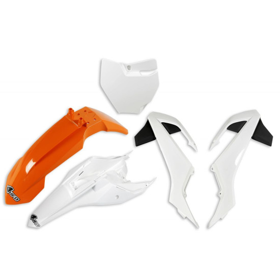 UFO PLASTIC SET KTM SX 65 '16-'23 OEM COLOR '17 (ORANGE/WHITE)