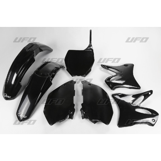 UFO PLASTIC SET YAMAHA YZ 125 '06-'14, YZ 250 '06-'14 BLACK (YA302E001)