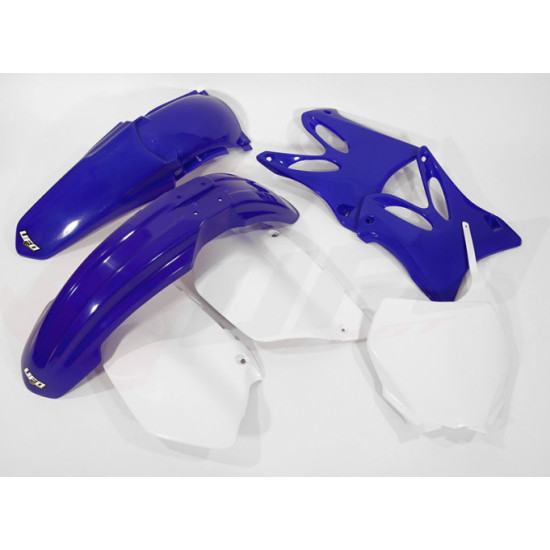 UFO PLASTIC SET YAMAHA YZ 125 '06-'14, YZ 250 '06-'14 OEM COLOR '06-'12 (WHITE/BLUE) (YA302E999)