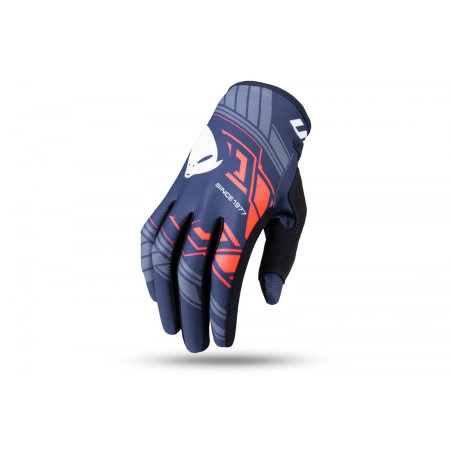 UFO gloves SKILL HERON CROSS / E-BIKE color blue orange size M - UFO collection 2022