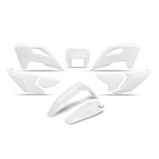 UFO PLASTIKINIS RINKINYS HUSQVARNA TE 150 / 250 / 300 '24-'25, FE 250 / 350 / 450 / 501 '24-'25, SPALVA BALTA