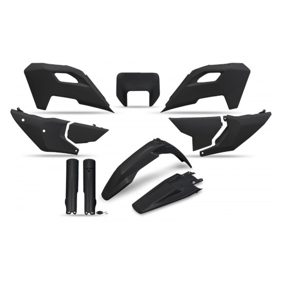 UFO PLASTIC SET (FULL KIT) WITH TELESCOPIC GUARDS (SHOCK ABSORBERS) HUSQVARNA TE 150 / 250 / 300 '24-'25, FE 250 / 350 /