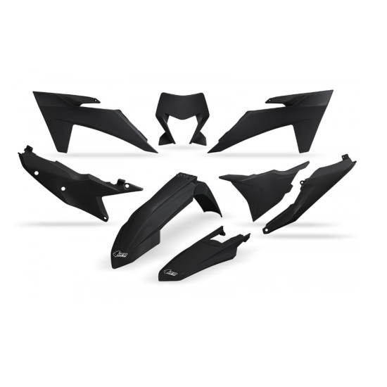 UFO PLASTIC SET KTM EXC 150 / 250 / 300 TBI '24-'25, EXC-F 250 / 350 / 450 / 500 '24-'25 BLACK