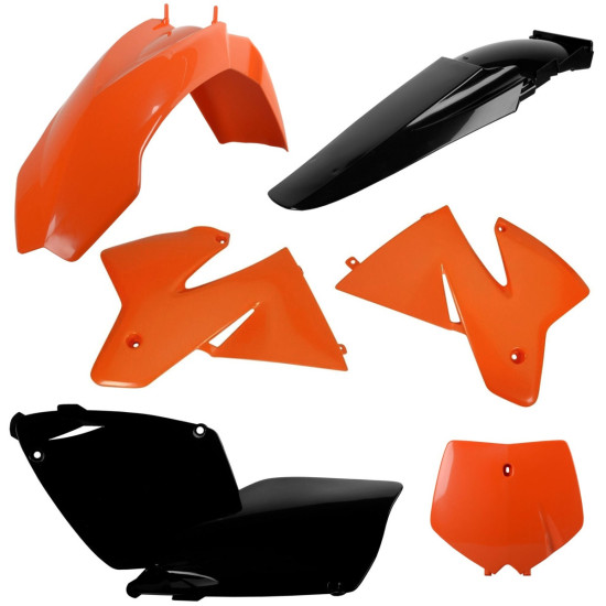 POLISPORT KTM SX '00 PLASTIKINIS RINKINYS SU PRIEKINE PLOKŠTELE (8660300001) SPALVA ORANŽINĖ JUODA