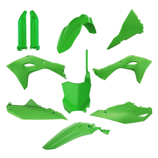 POLISPORT PLASTIKINIS RINKINYS (PILNAS RINKINYS) KAWASAKI KX 250F '25-'26 KX 450F '24-'26 ĮSKAITANT PRIEKINĘ PLOKŠTELĘ (