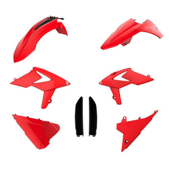 POLISPORT PLASTIKINIS RINKINYS (PILNAS RINKINYS) BETA 2T / 4T '13-'17 SU AMORTIZATORIŲ DANGTELIAIS (8398700003) RAUDONAS