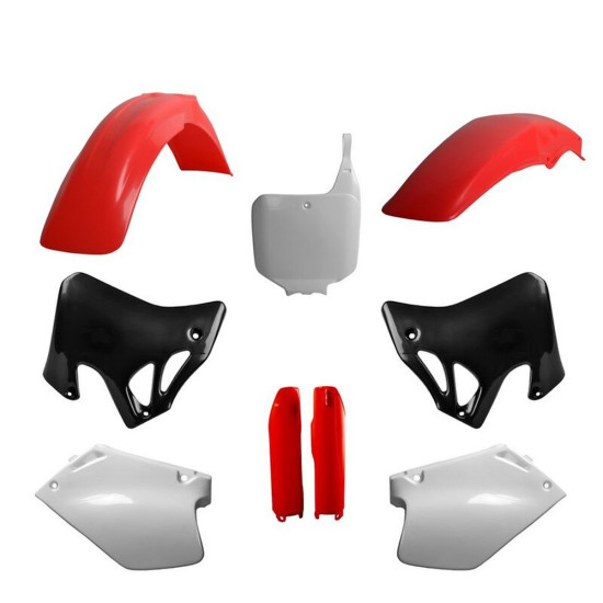 POLISPORT PLASTIKINIS RINKINYS (PILNAS RINKINYS) HONDA CR 125 '95-'97 CR 250 '95-'96 ĮSKAITANT PRIEKINĘ PLOKŠTELĘ (86730
