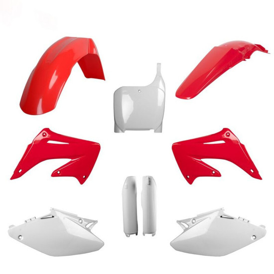 POLISPORT PLASTIC SET (FULL KIT) HONDA CR 125 '02-'03 CR 250 '02-'03 INCLUDES FRONT PLATE (8657000001) AND SHOCK ABSORBE