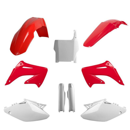 POLISPORT PLASTIC SET (FULL KIT) HONDA CR 125 '04-'07 CR 250 '04-'07 INCLUDES FRONT PLATE (8661900001) AND SHOCK ABSORBE