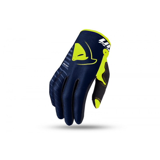UFO gloves SKILL KIMURA CROSS / E-BIKE color blue yellow FLUO size S - UFO collection 2022