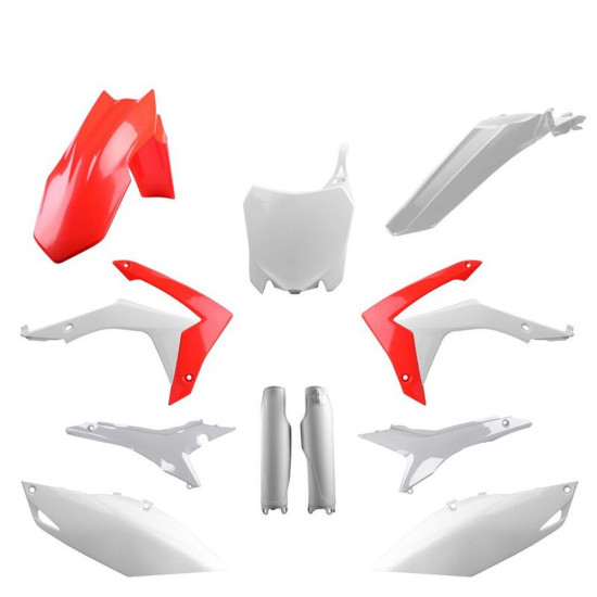 POLISPORT PLASTIC SET (FULL KIT) HONDA CRF 250R '14-'17 CRF 450R '13-'16 INCLUDES FRONT PLATE (8659400002) AND SHOCK ABS